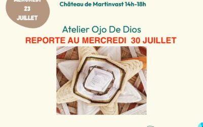 Mercredi 30 juillet : Atelier Ojo De Dios
